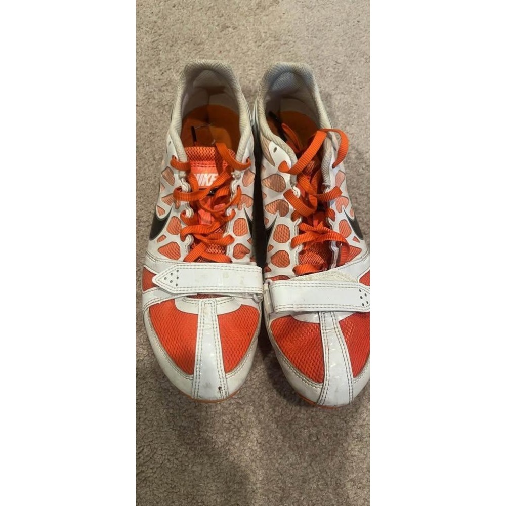 Nike Zoom Rival S 7 Track Spikes Orange White Sprint Shoes 555401-801 Mens 6